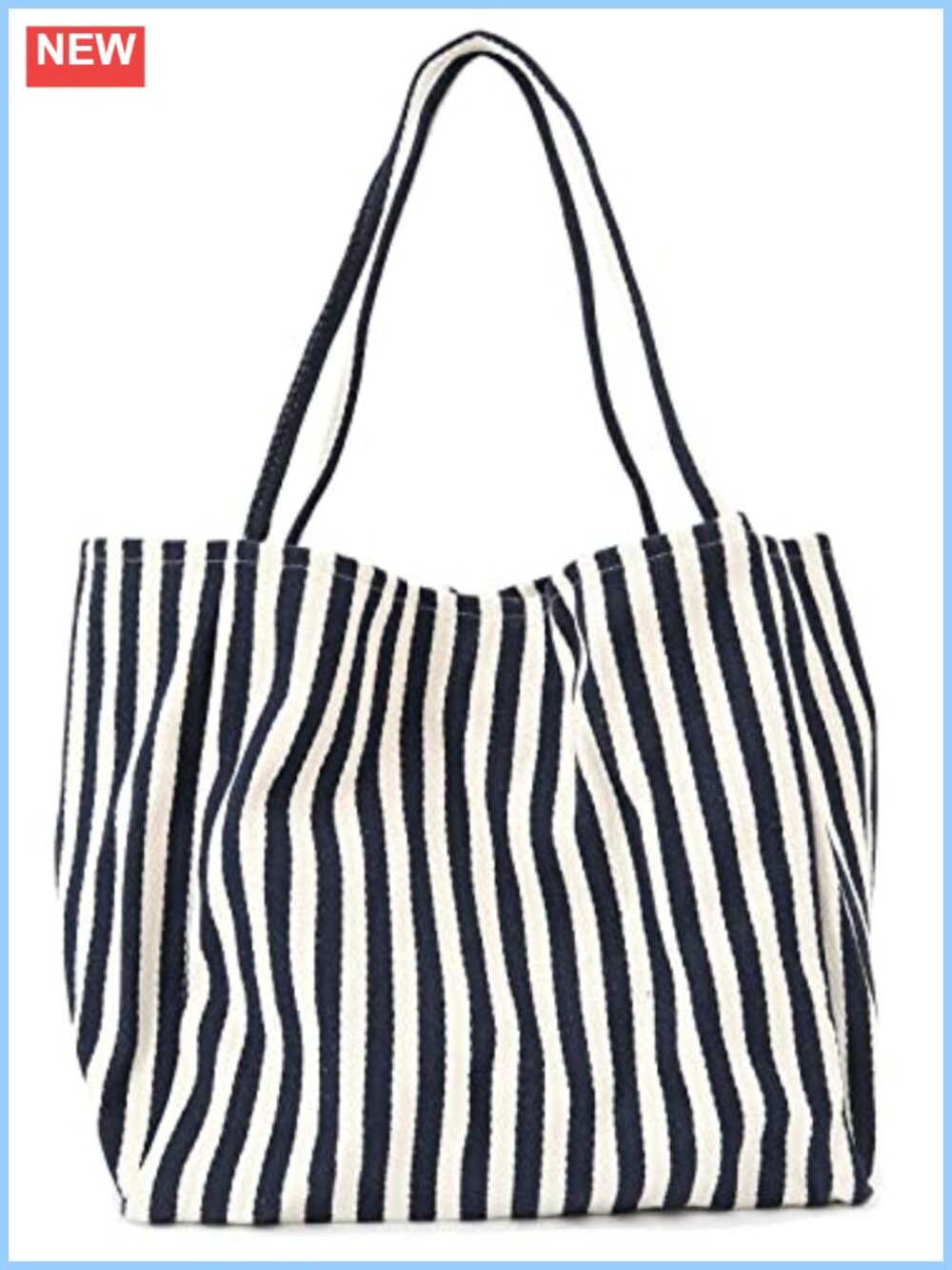 Large Canvas Shoulder Hobo Tote Bag with Internal Pocket and Rope Handles